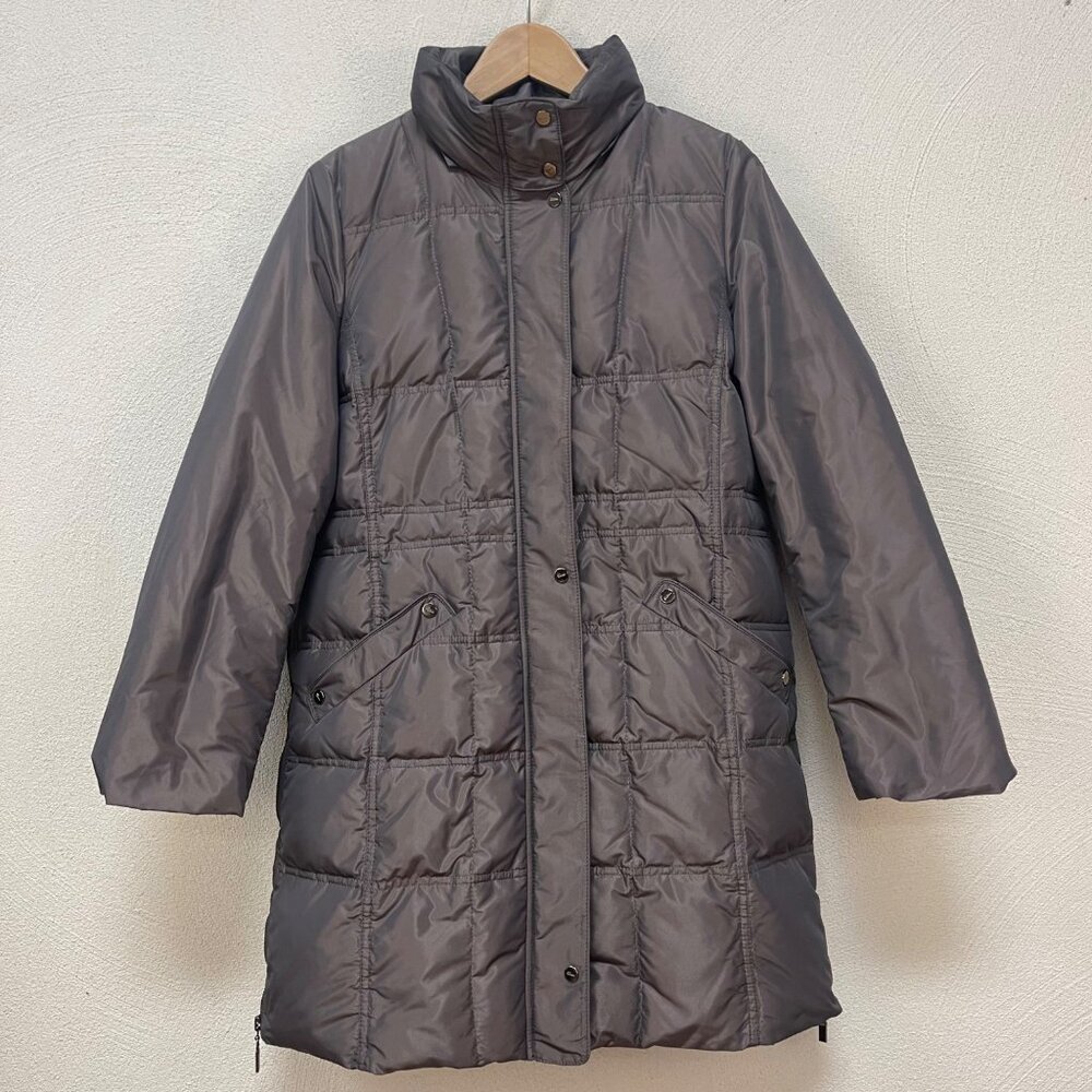 Number (N)ine Puffer Down Coat Jacket Gray Long Sleeve Stand-up Collar Sz Large